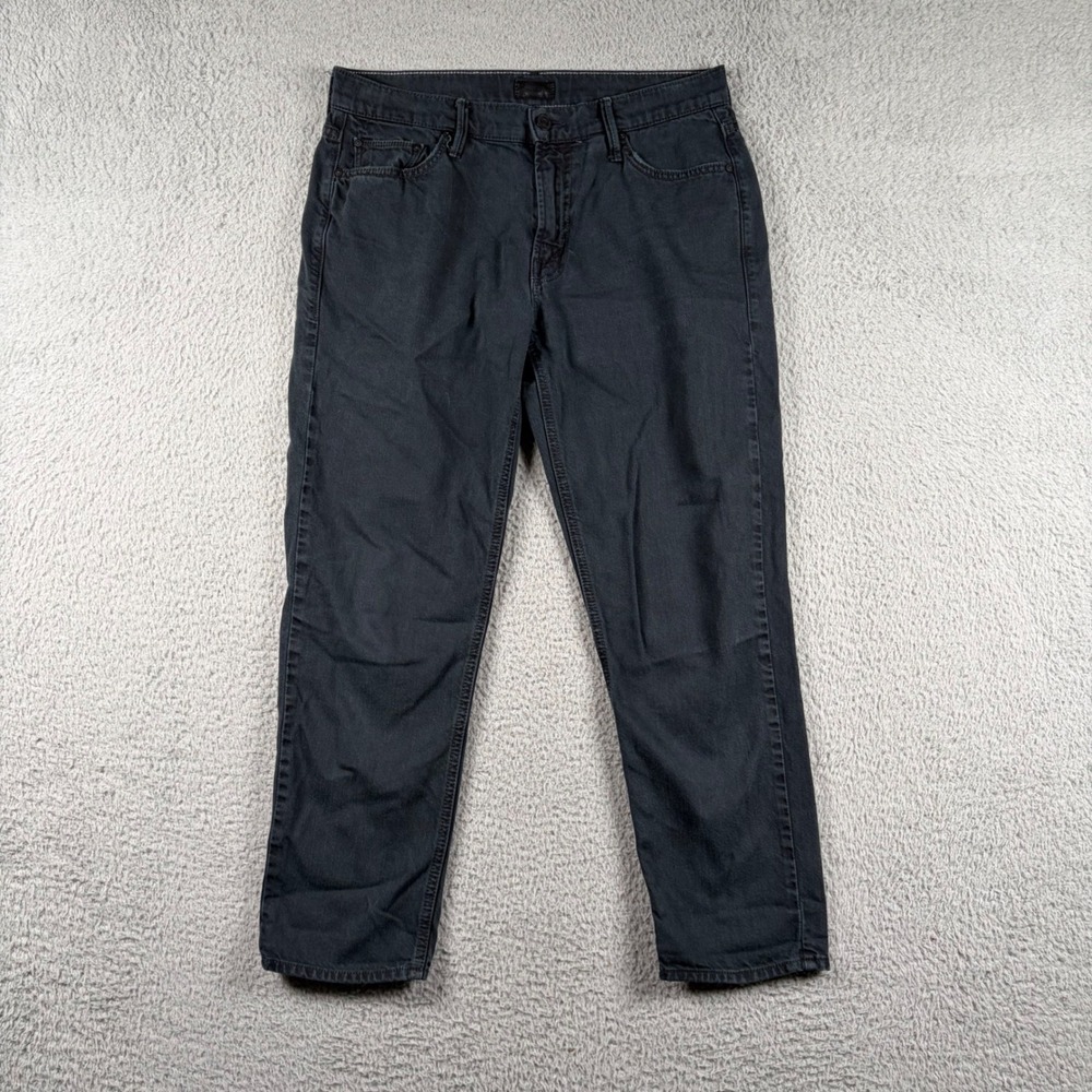 Mother The Dropout Party Favorite Jeans Faded Black Straight Leg Size 27 Grunge
